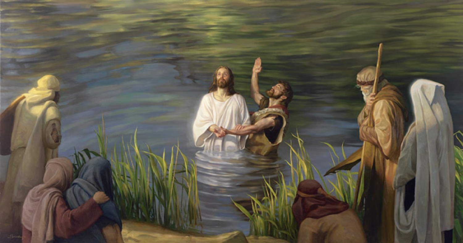 ilustracion del bautismo de jesucristo